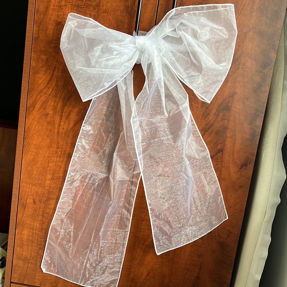 Organza decorative bow material / 52” x 9”